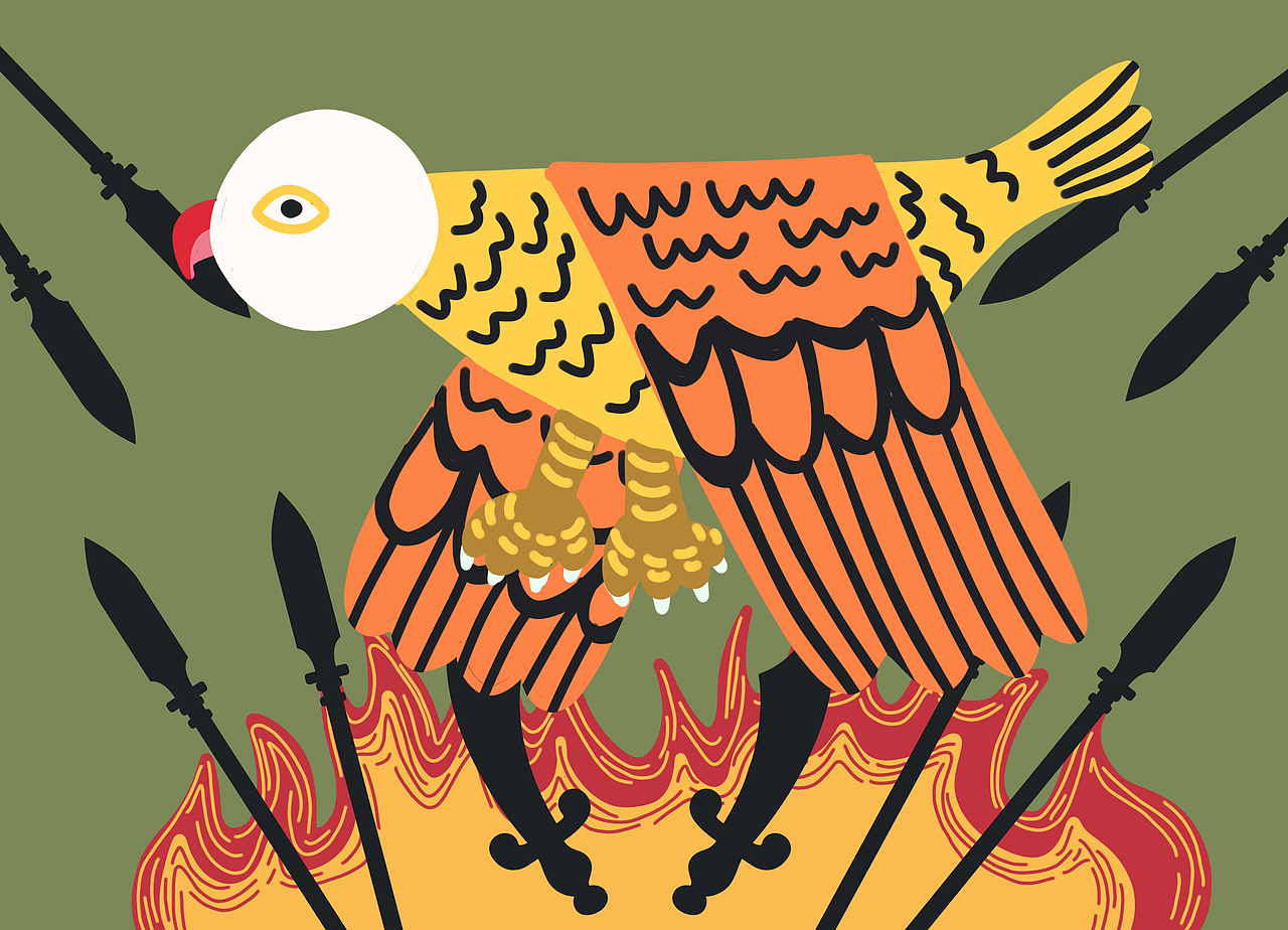 《山海经》“萌化”异兽插画与海报