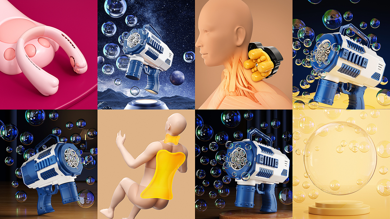 《2023年终C4D产品渲染总结》（图ZMzYwNjI1NzI0） - 产品 - 站酷设计师翻滚吧羊宝宝原创素材 - 站酷ZCOOL