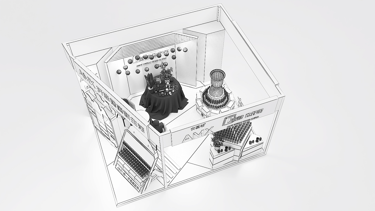 安慕希展台（图ZMzE4MzQ4ODEy） - 场景 - 站酷设计师张牙舞爪cc原创素材 - 站酷ZCOOL