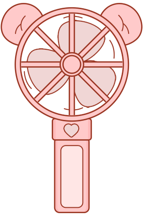 动态效果-卡通手绘小风扇插画装饰元素