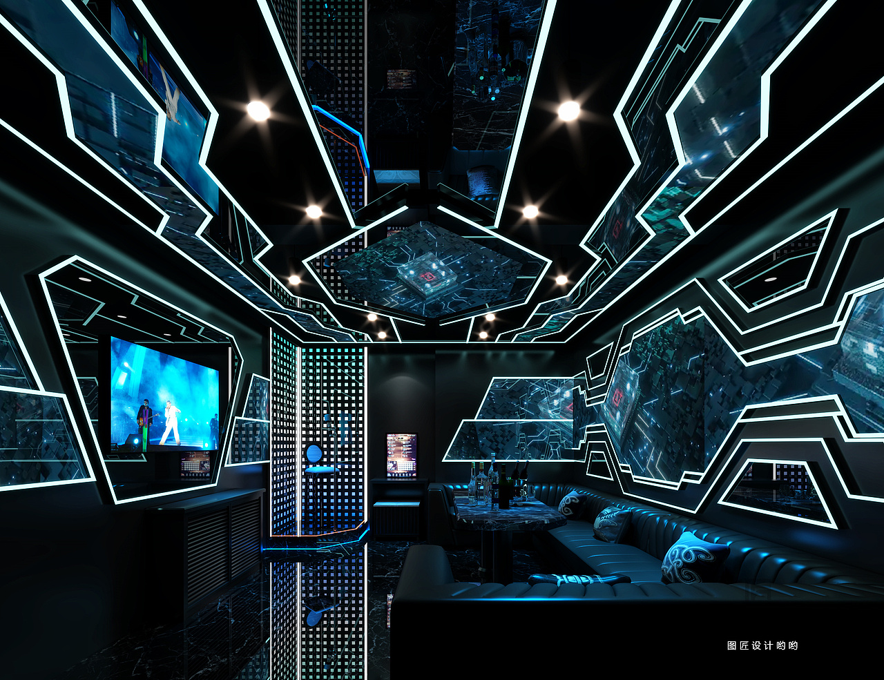 创意+科技,KTV装饰升级,年轻人都喜欢的调调!