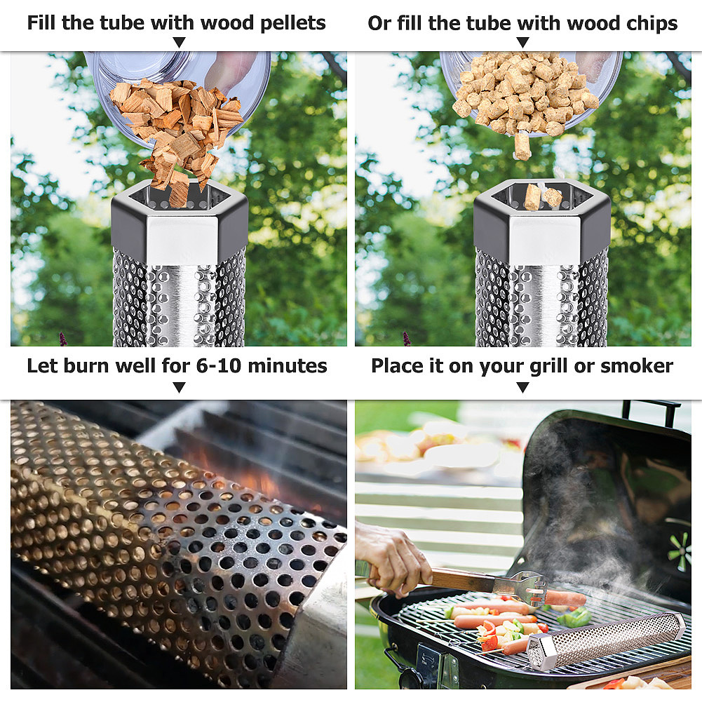 亚马逊-烧烤烟熏管 六边形