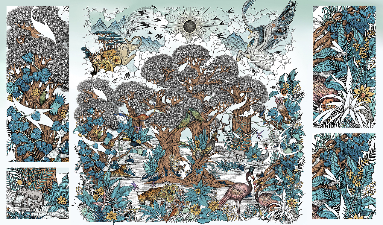 绿野迷踪（图ZMzE5NjAzODIw） - 商业插画 - 站酷设计师张贇ILLUSTRATION原创素材 - 站酷ZCOOL