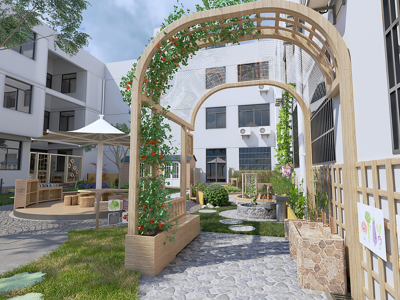 幼儿园自然美育户外活动空间（图ZMzUyNjczMjEy） - 景观设计 - 站酷设计师ALIN_ALIN原创素材 - 站酷ZCOOL