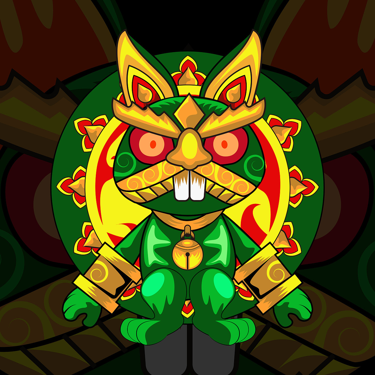 神兽卯兔系列插画（图ZMzI4MTk4NzQw） - 商业插画 - 站酷设计师流浪野猫原创素材 - 站酷ZCOOL