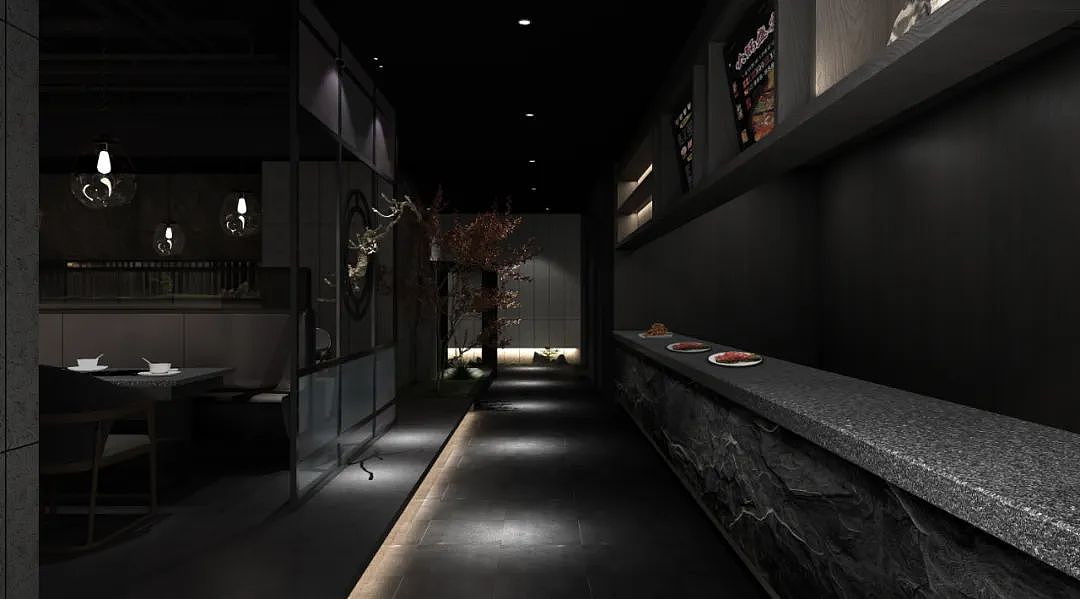 江上火锅店装修设计案例（图ZMzAxOTQzOTk2） - 酒店餐饮设计 - 站酷设计师西安火锅店装饰原创素材 - 站酷ZCOOL