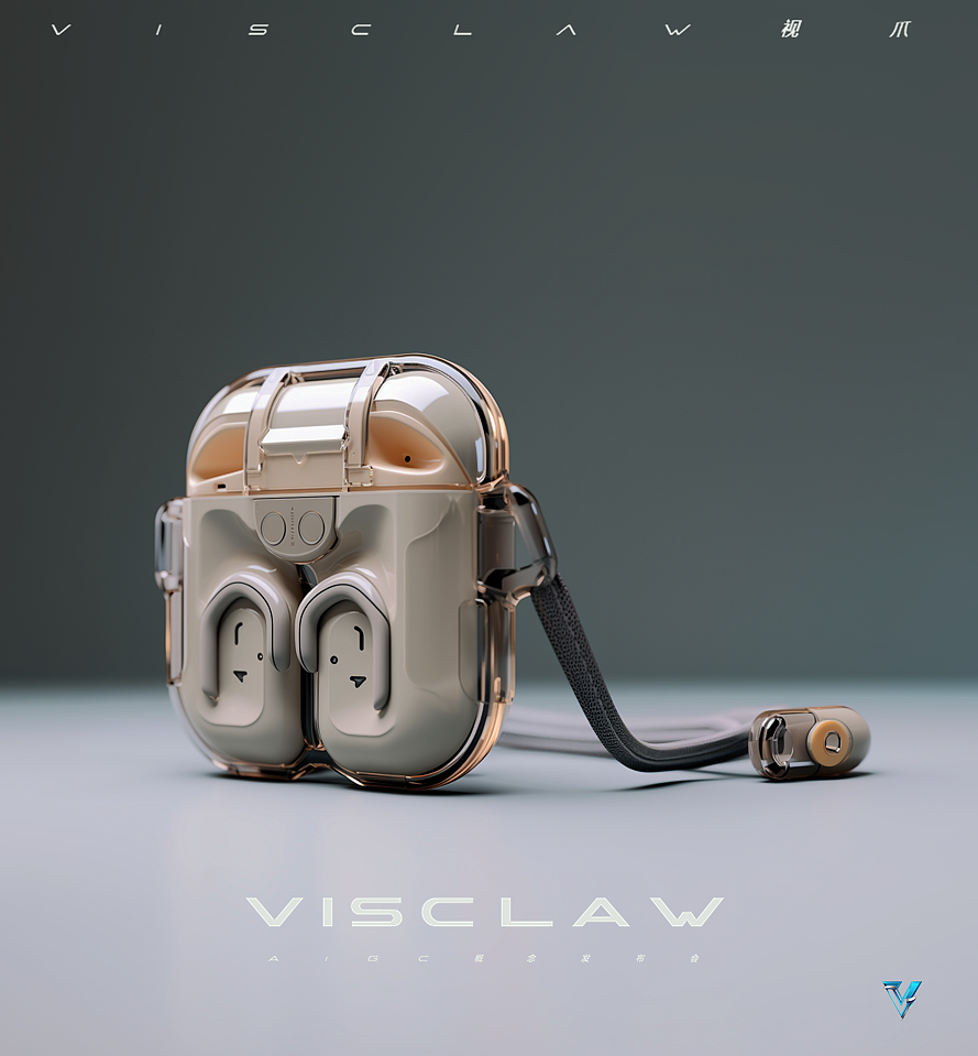 AI 创作_ 耳机壳 _ 工业风格 