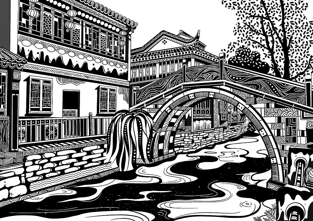 黑白装饰画·版画·传统纹样（下）（图ZMzUxNjg1ODg0） - 创作习作 - 站酷设计师期是原创素材 - 站酷ZCOOL