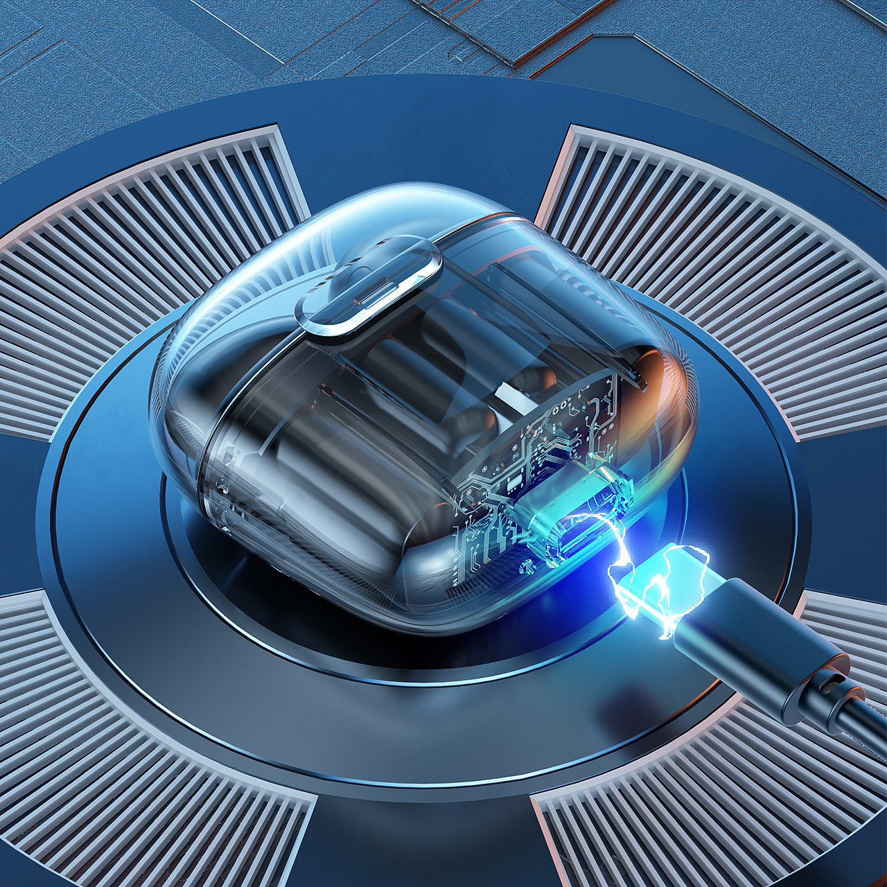 TWS智能降噪太空舱耳机（图ZMzU3NDM0NjEy） - 电商 - 站酷设计师阿泽机长原创素材 - 站酷ZCOOL