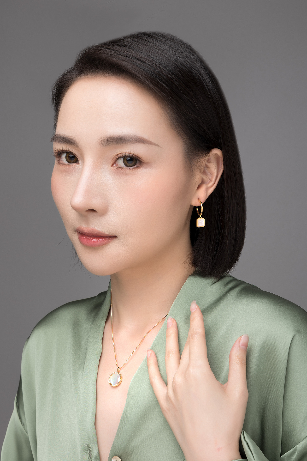 东莞模特 项链 耳环 戒指首饰拍摄