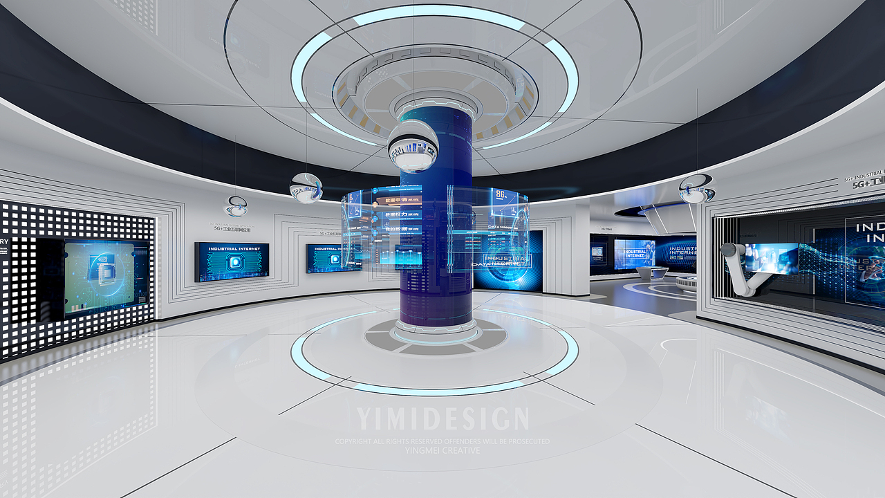 工业互联网展厅 5G互联网展厅 人工智能展厅 数字展厅（图ZMzE0MTE0MjYw） - 展陈设计 - 站酷设计师盈美创意原创素材 - 站酷ZCOOL