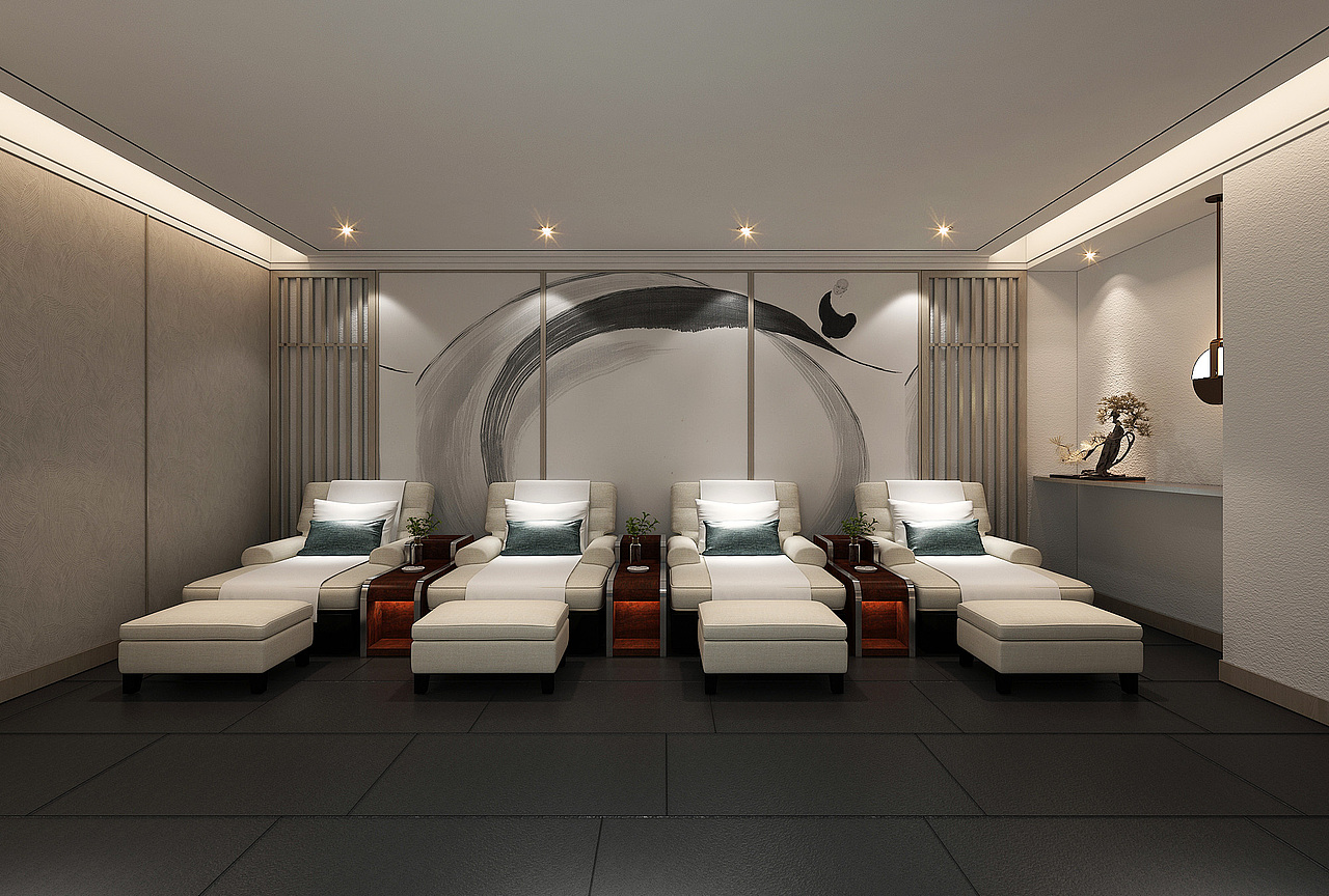 银川装修公司|银川足浴店装修设计效果图