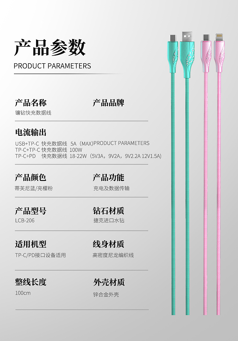 镶钻数据线详情分享（图ZMjk4NTcyNjcy） - 电商 - 站酷设计师Danny_Lin原创素材 - 站酷ZCOOL