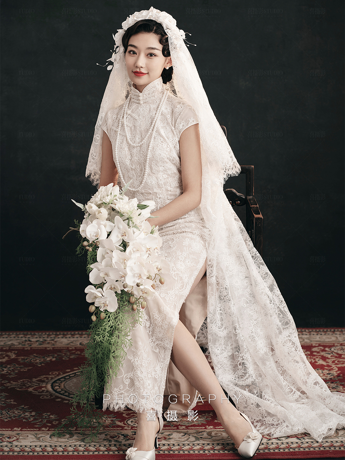 婆婆指定要拍的复古婚纱照,也太太太好看了叭~