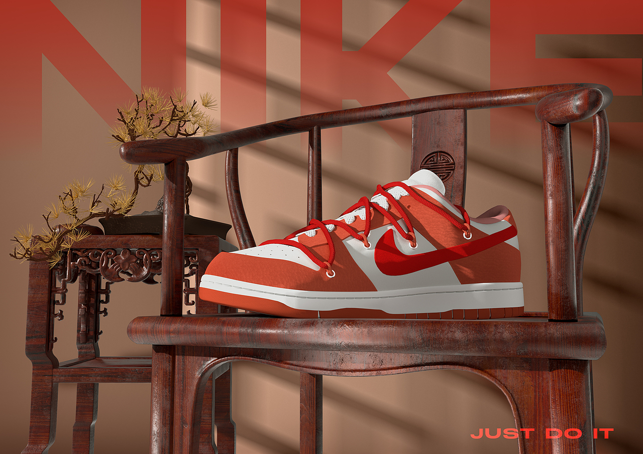 NIKE | 产品国风渲染 | 篮球鞋