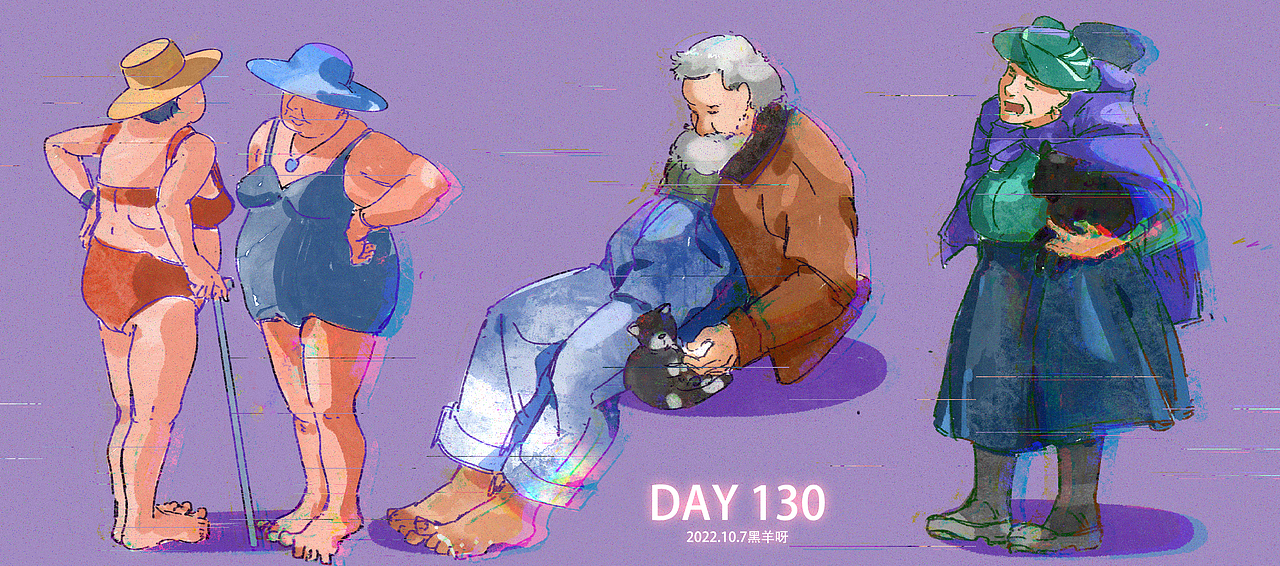 【人物隔日涂】101-172（图ZMzI2OTg4NDg0） - 创作习作 - 站酷设计师黑羊呀原创素材 - 站酷ZCOOL