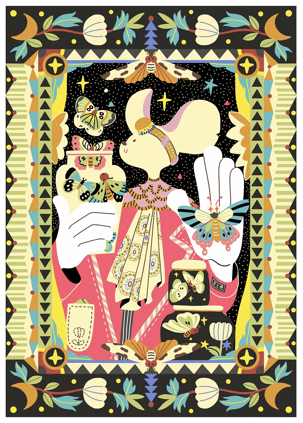 十二生肖装饰插画之鼠（图ZMjk4MzA1MDk2） - 新锐潮流插画 - 站酷设计师芝士鱼zyl原创素材 - 站酷ZCOOL