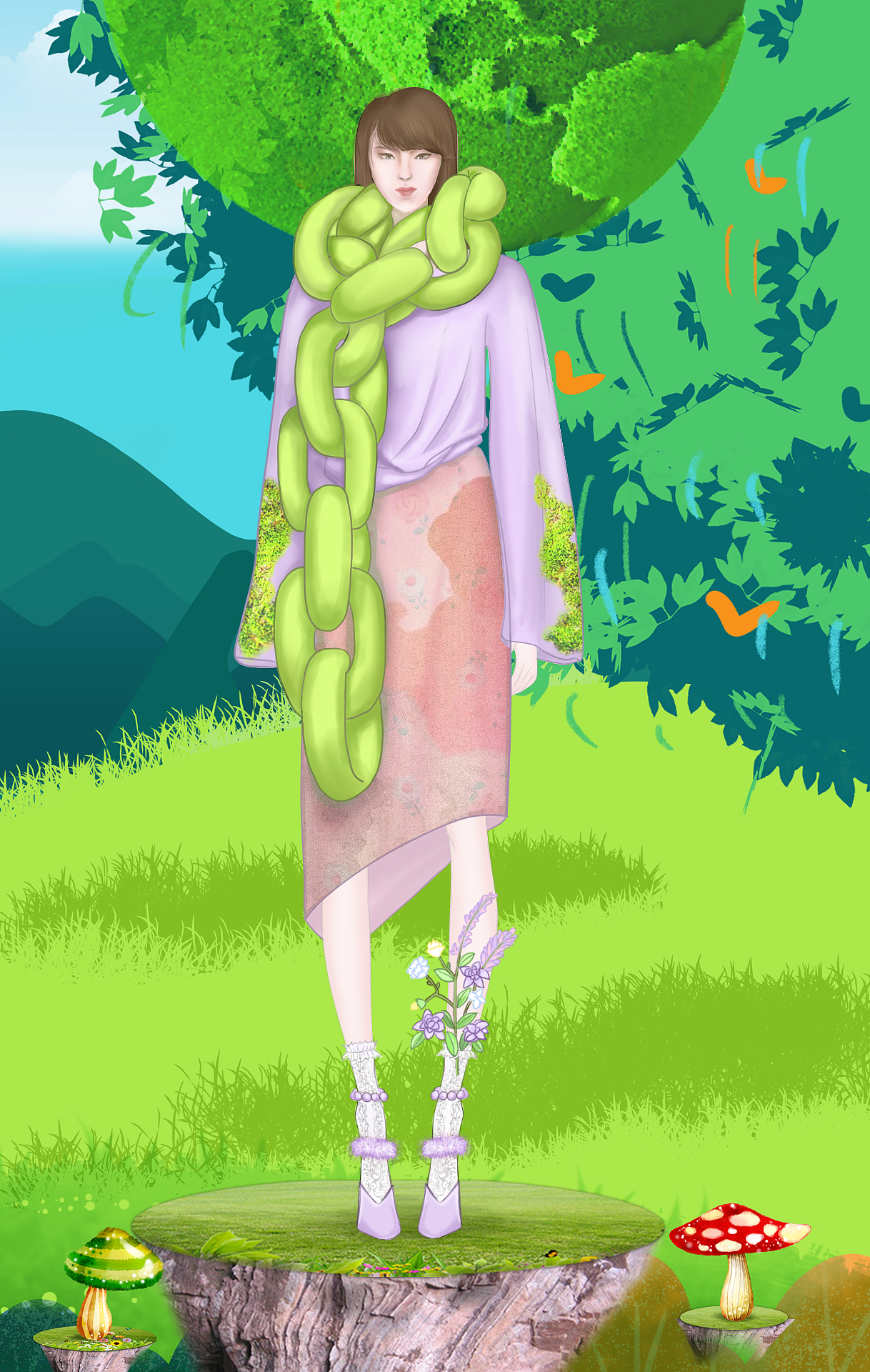 服装效果图（图ZMzM3MjA3OTk2） - 休闲/流行服饰 - 站酷设计师木瓜南瓜原创素材 - 站酷ZCOOL