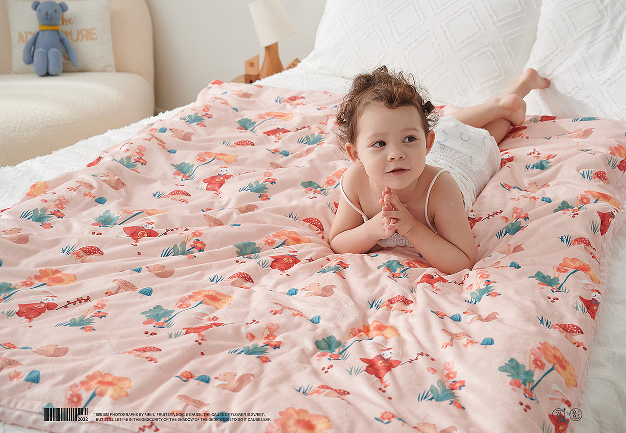 晚棉棉冬日暖暖被拍摄