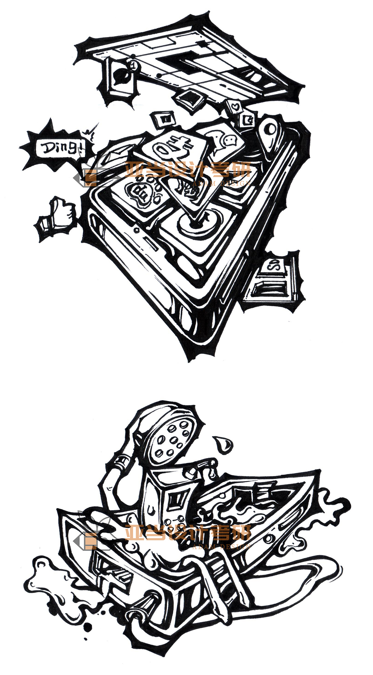 南昌大学艺术设计考研 图形创意单体练习