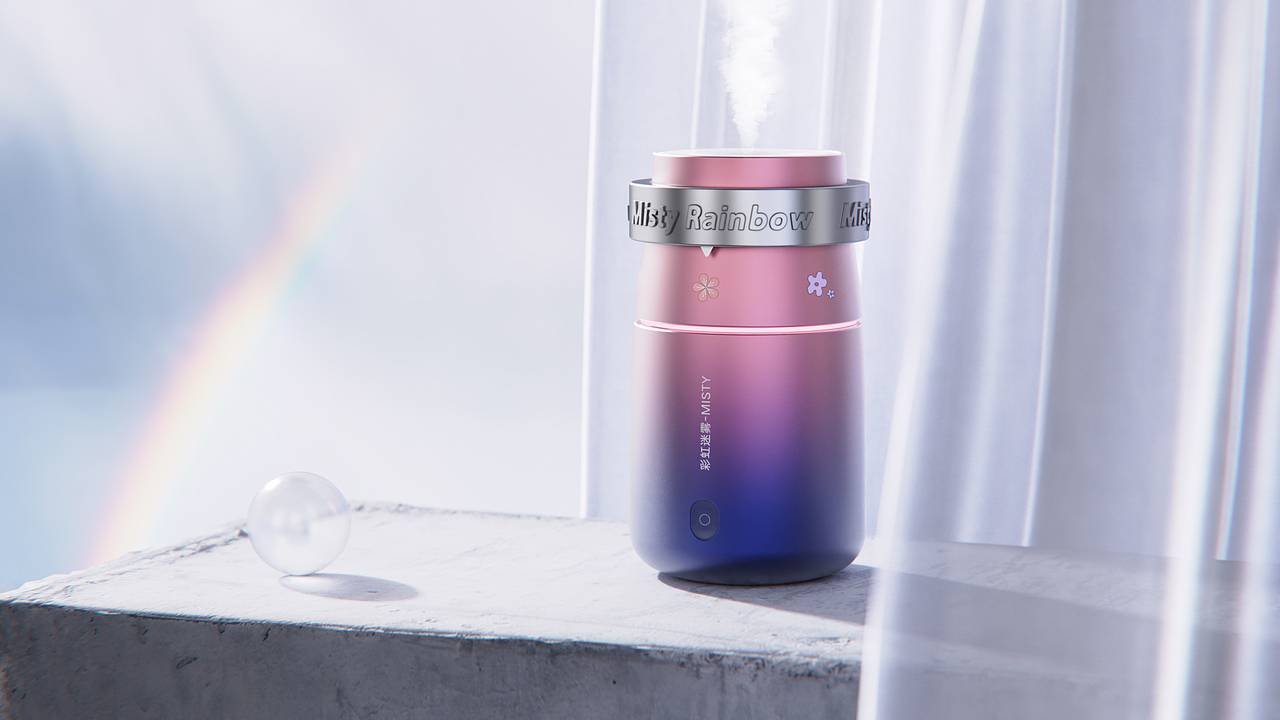 彩虹迷雾 - 香薰机（图ZMzMyMjI1NDQ0） - 电子产品 - 站酷设计师雨林_Render原创素材 - 站酷ZCOOL