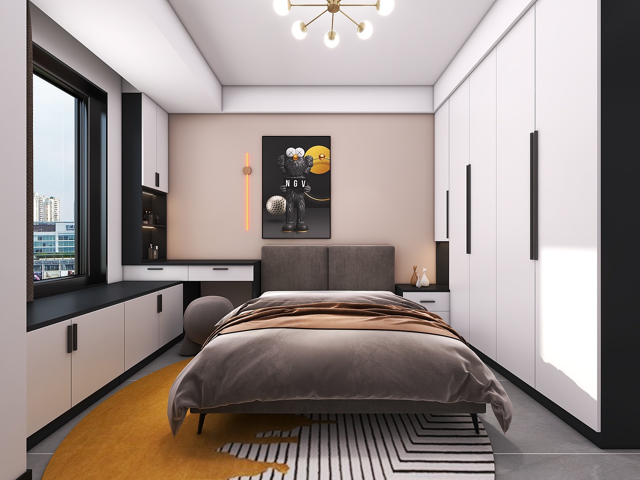 重庆绿地城二期(113平方现代简约四居室)