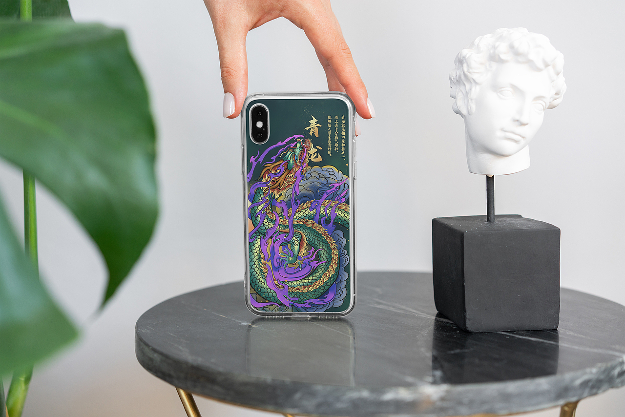 潮流插画《神兽四象之青龙》