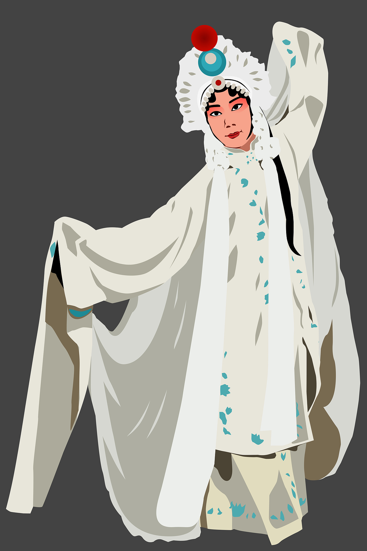 秦腔戏曲插画——白蛇传(白云仙)