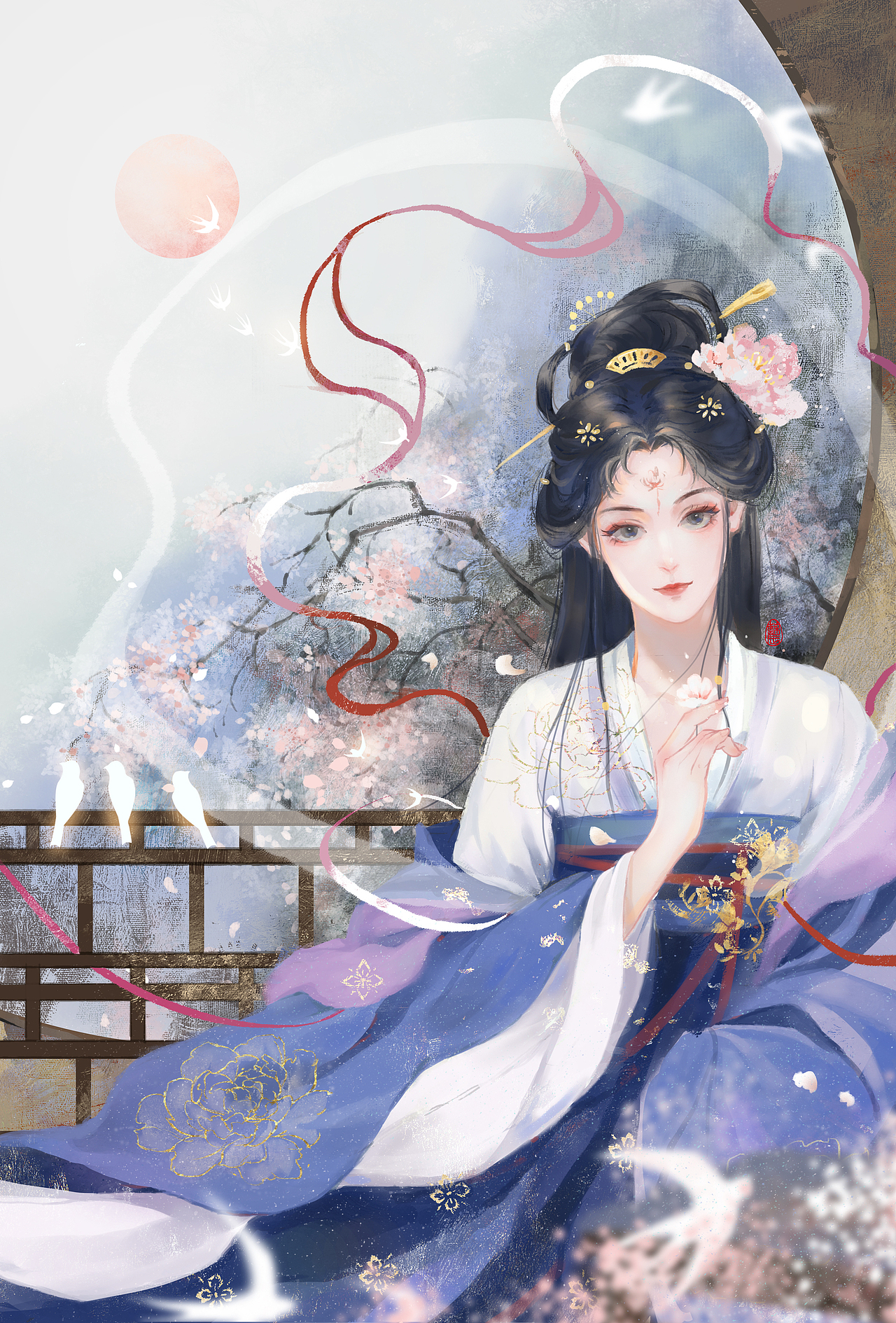 古风人物插画合集（一）（图ZMzE3MzcyMDcy） - 创作习作 - 站酷设计师苏辰CS原创素材 - 站酷ZCOOL
