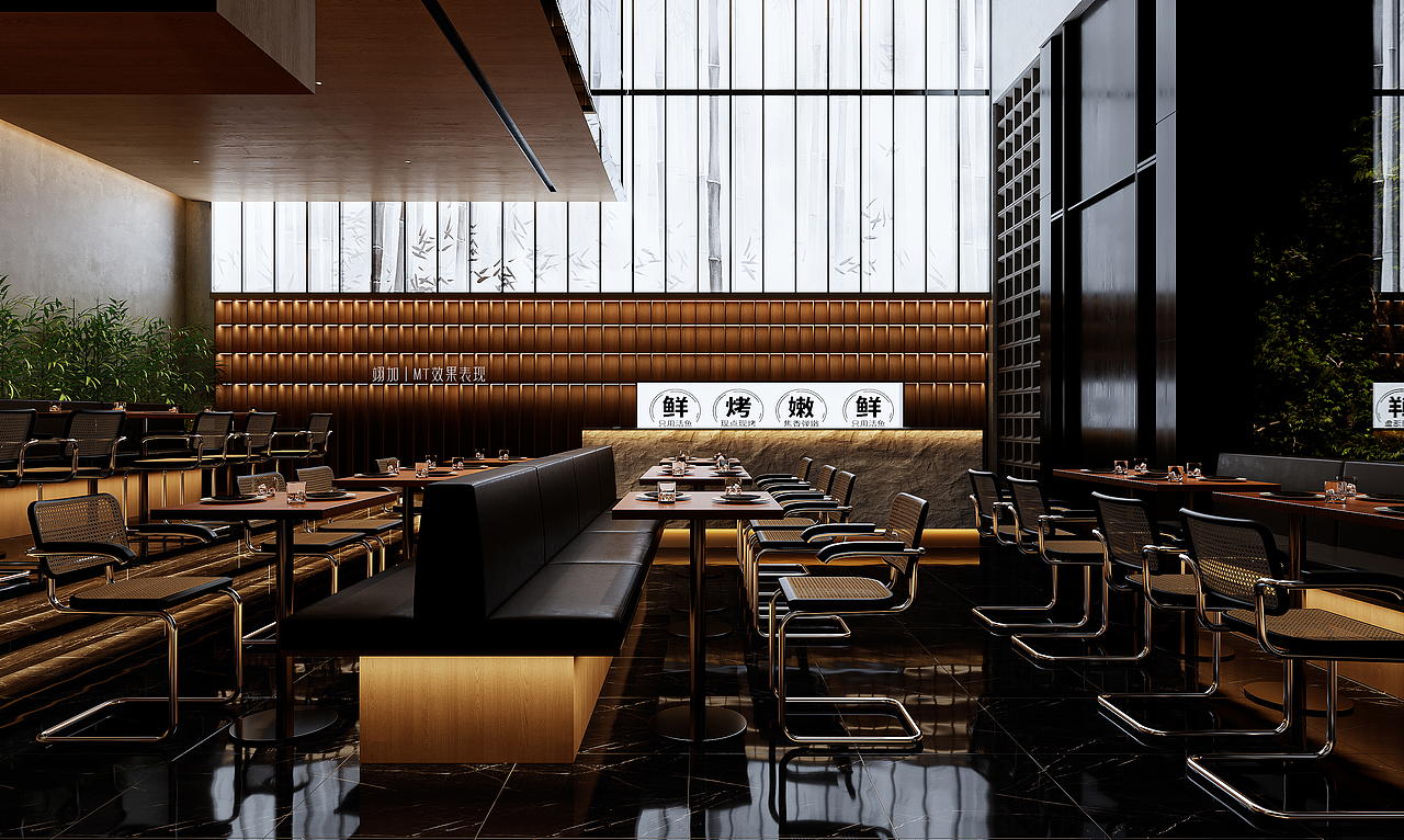 餐厅夜景渲染（图ZMzQ4MjYxNzQw） - 酒店餐饮设计 - 站酷设计师翊加丨表现原创素材 - 站酷ZCOOL