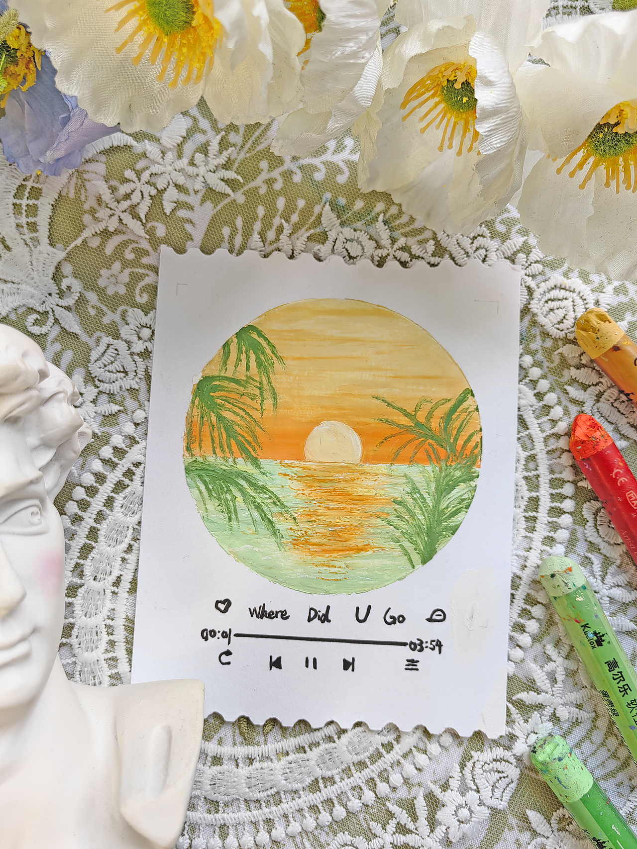 油画棒丨黄昏海岸