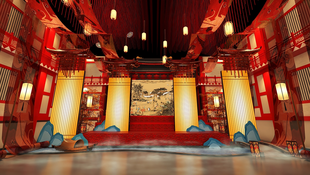 樊楼舞台（图ZMzM0NzY4MzEy） - 商业空间设计 - 站酷设计师Z18024477原创素材 - 站酷ZCOOL