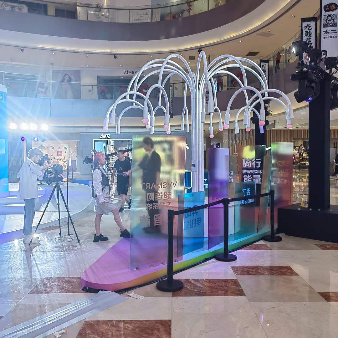 烟泡树美陈互动装置 大型营销活动暖场道具