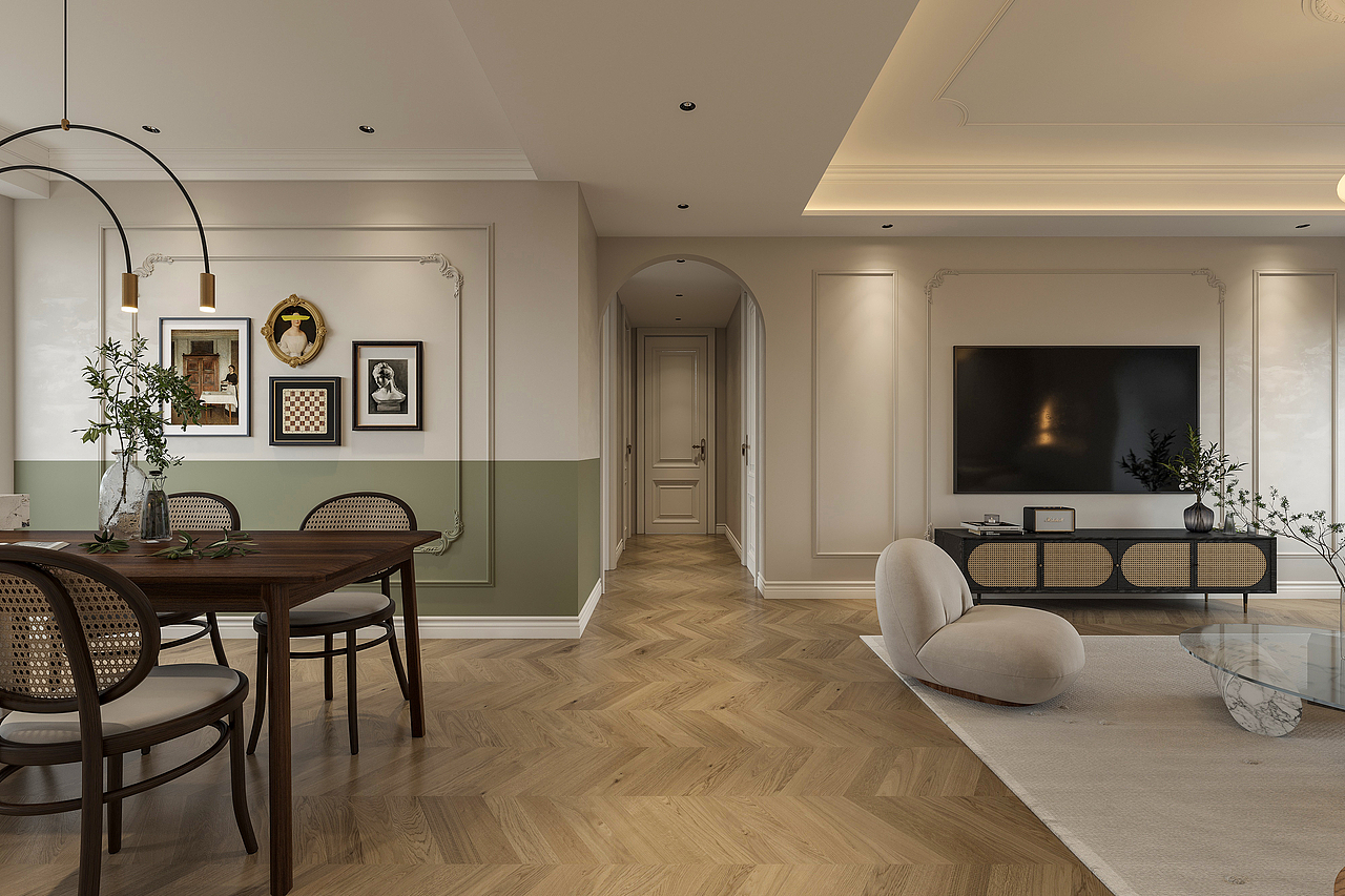 简约美式效果图表现