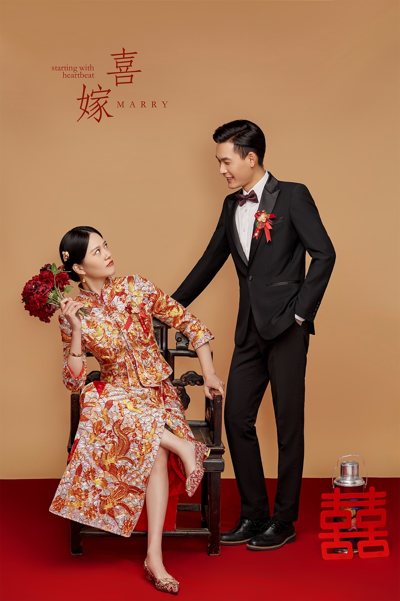 端庄优雅的中式喜嫁婚纱照,这才是我的理想风