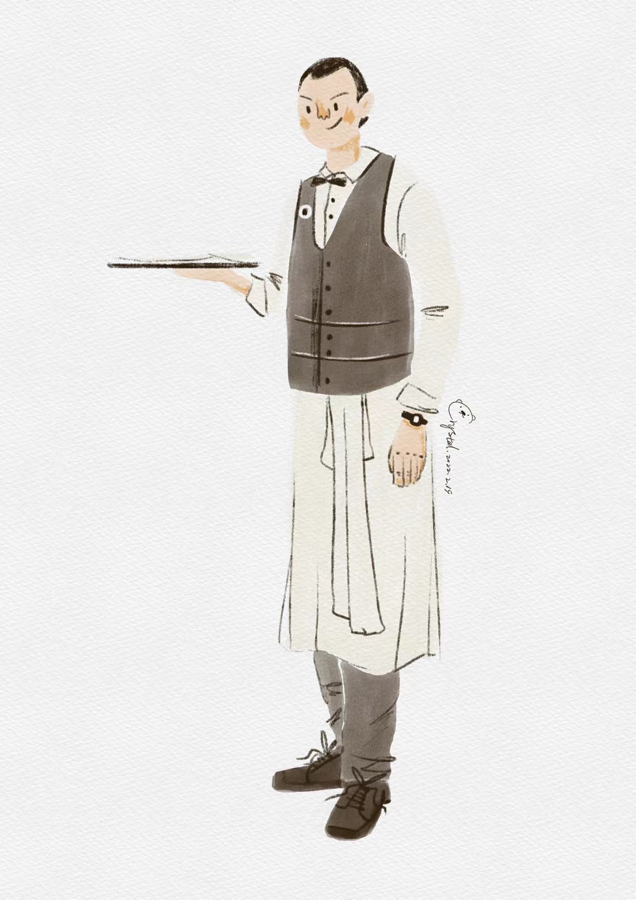 仿水彩人物速写（图ZMzIwMTYxNzcy） - 创作习作 - 站酷设计师张小熊_Crystal原创素材 - 站酷ZCOOL