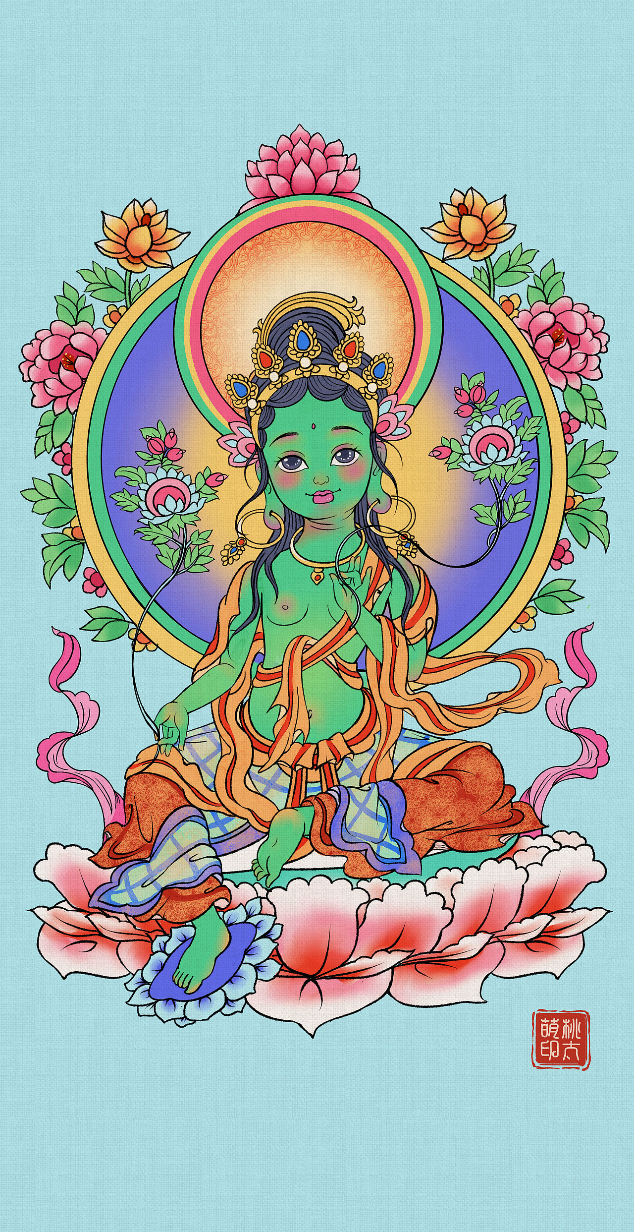 2024｜桃太萌的佛像画（图ZMzcwMDgyMjY0） - 艺术插画 - 站酷设计师桃太萌原创素材 - 站酷ZCOOL