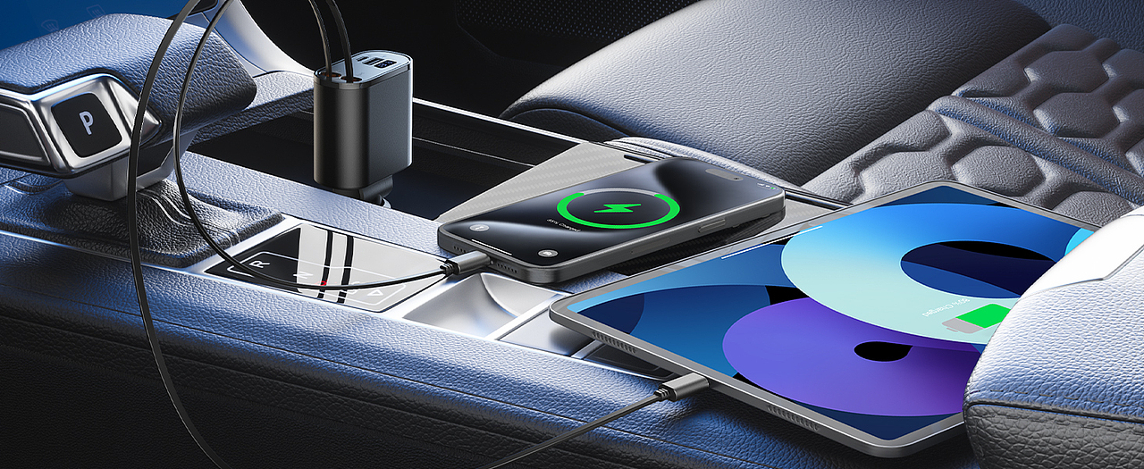 最近的一些渲染图 magsafe手机支架/伸缩线车充/点烟器（图ZMzUzNjg4Njg0） - 产品 - 站酷设计师TY_七原创素材 - 站酷ZCOOL