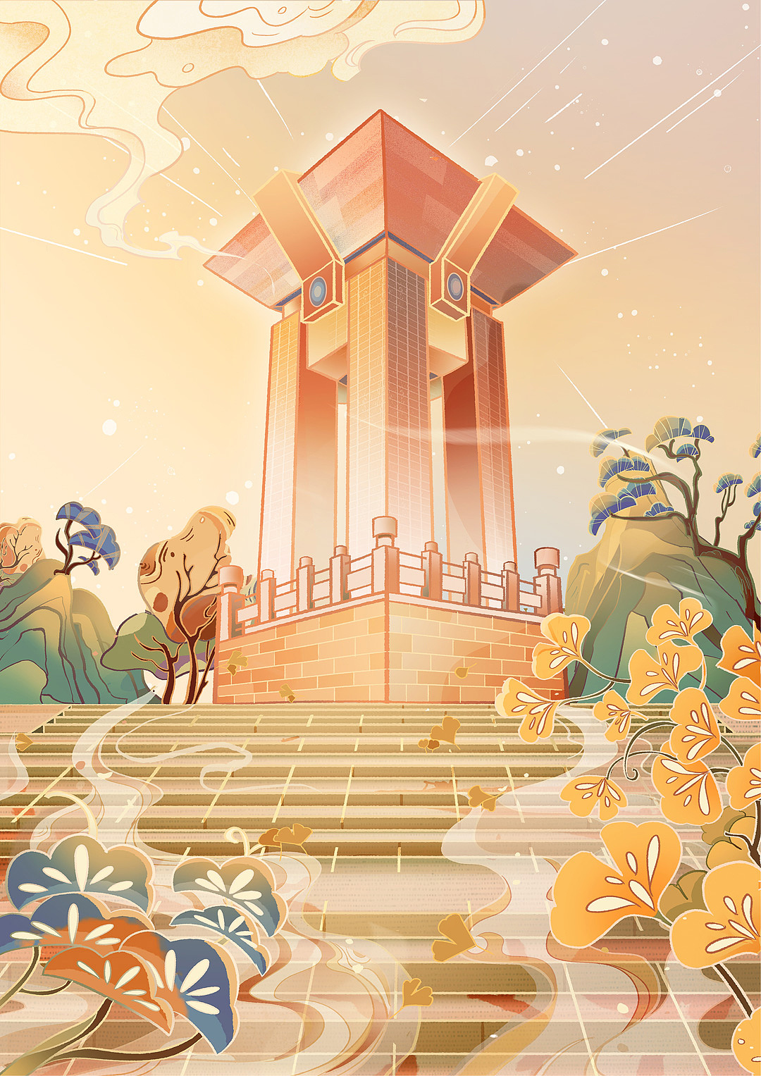 几张校园（图ZMzExMzgzNDU2） - 商业插画 - 站酷设计师星河xxX原创素材 - 站酷ZCOOL