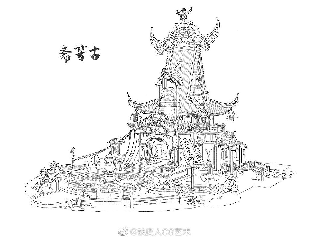 单体场景线稿练习