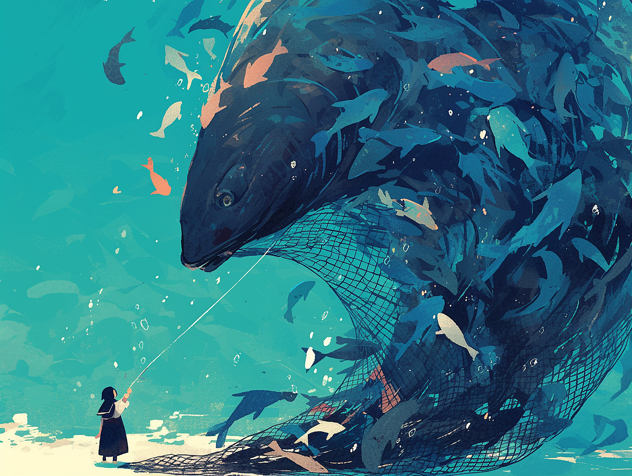 捕鱼与少年（图ZMzY2NjUxMjgw） - 绘本 - 站酷设计师能力棒001原创素材 - 站酷ZCOOL