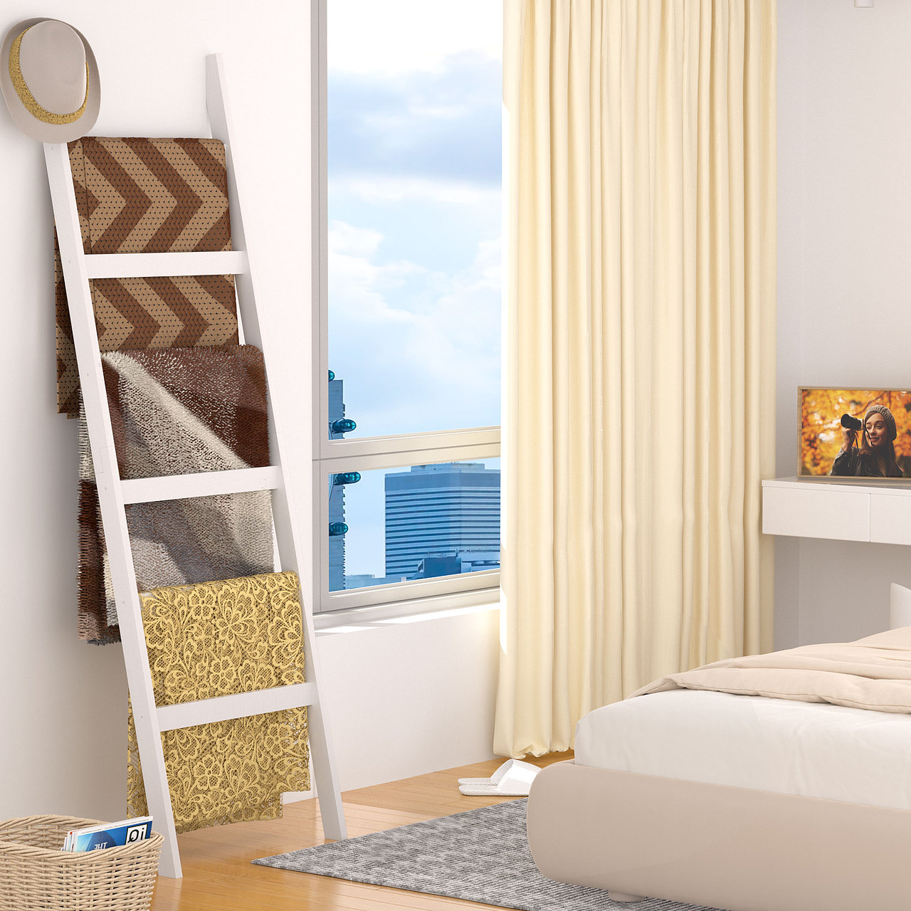 浴室毛巾架产品渲染