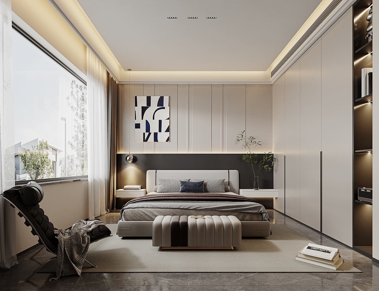 新品｜近期现代极简风格卧室等空间合集（图ZMzI4ODY4Nzg0） - 家装设计 - 站酷设计师止果视觉原创素材 - 站酷ZCOOL
