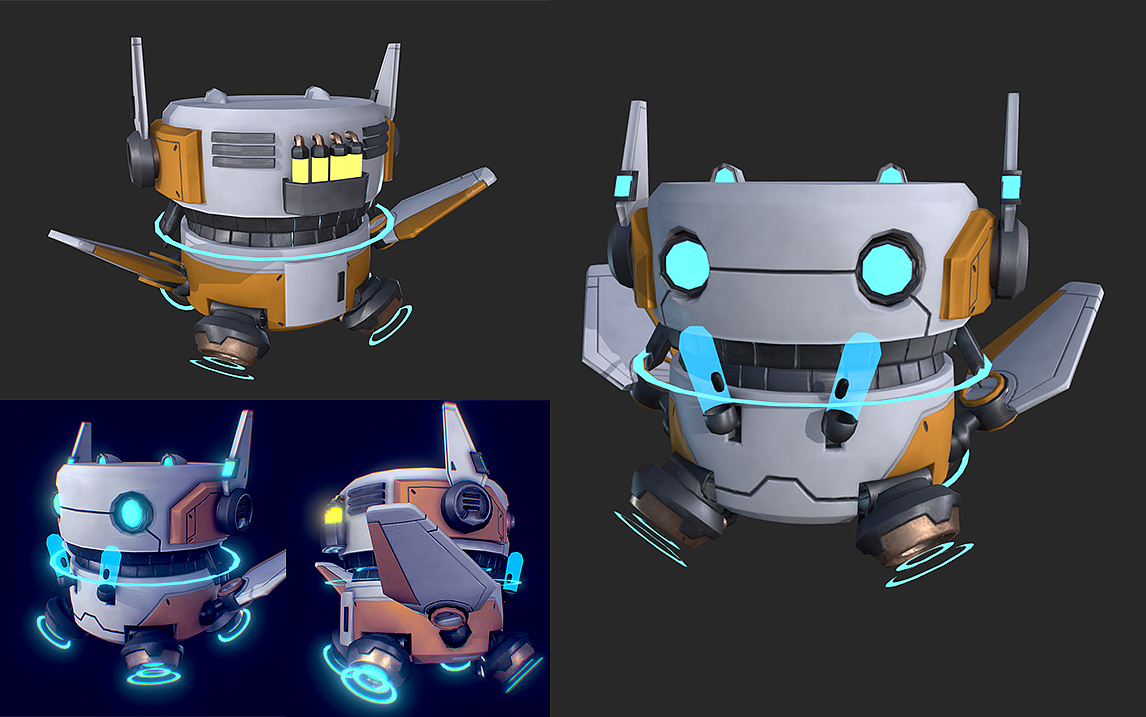 Maya/ZBrush-莫拉卡通小机器人模型制作教程。3d建模