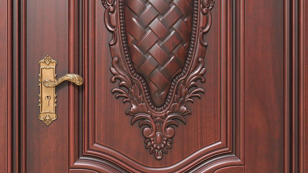 №332雕花木门建模渲染教程（图ZMzA4MzIyMDc2） - 生活用品 - 站酷设计师古色谷香原创素材 - 站酷ZCOOL