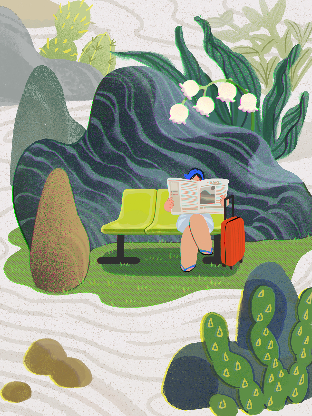 仙人掌系列(Cactiland)-小岛（图ZMzA4MDE3MTEy） - 商业插画 - 站酷设计师马辣辣Malala原创素材 - 站酷ZCOOL