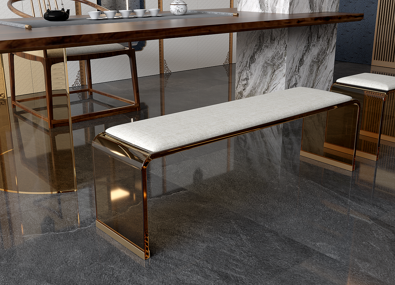 新中式茶室设计 效果图表现