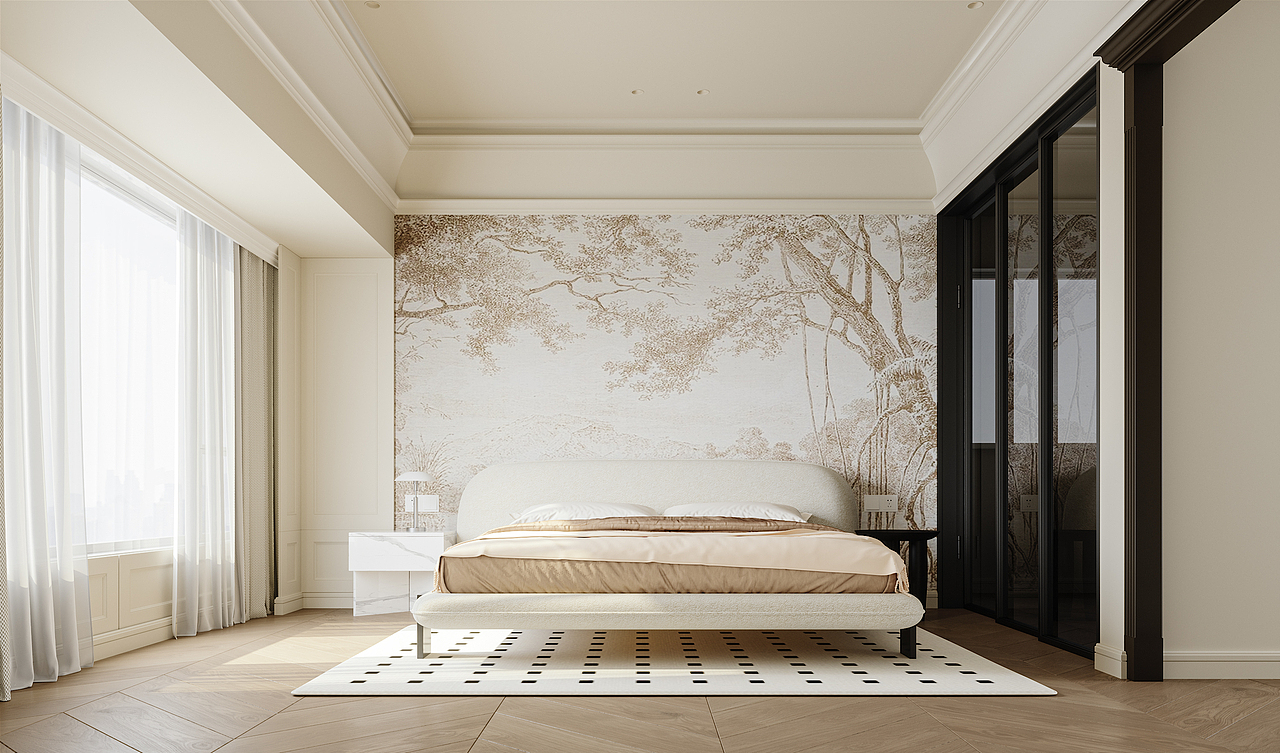 宏发前城现代法式奶油风住宅