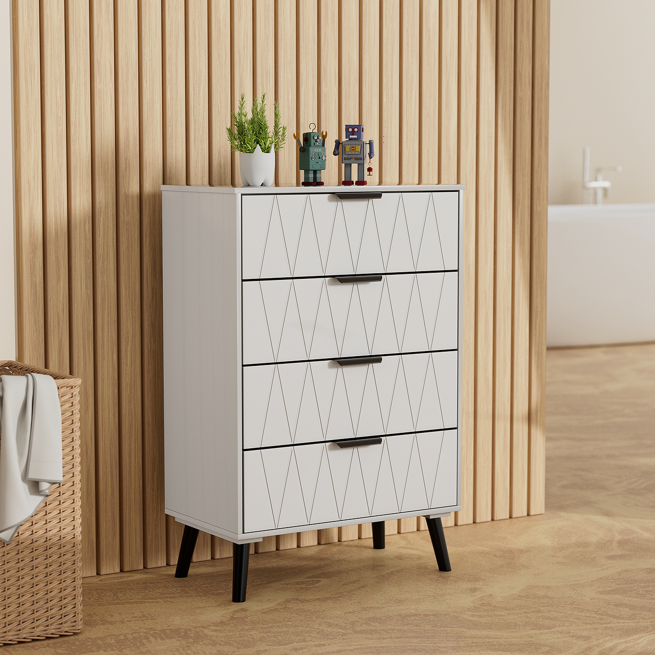 四抽柜场景渲染