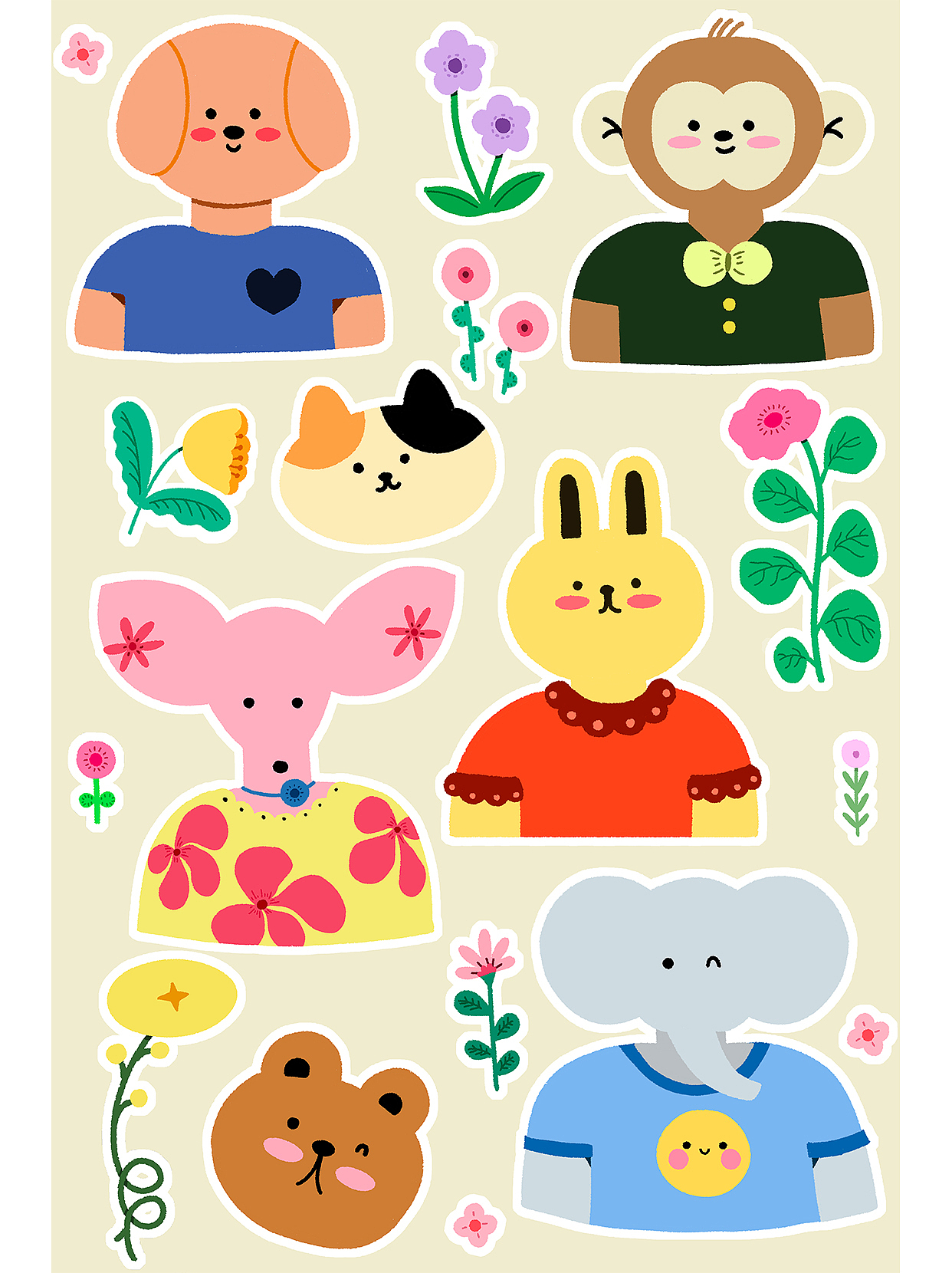 小動物們（圖ZMzQ1MzQ1NzA0） - 商業(yè)插畫 - 站酷設(shè)計師柒一二原創(chuàng)素材 - 站酷ZCOOL